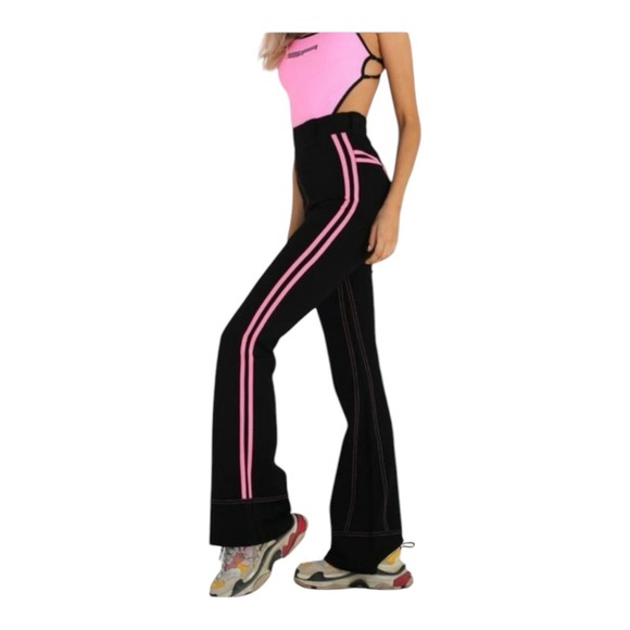 I am gia Pants - I Am Gia Pants‎ Womens Small pink Black Stripe Flare